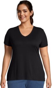 Just My Size Women's Plus-Size Cool DRI Short Sleeve V-Neck Tee